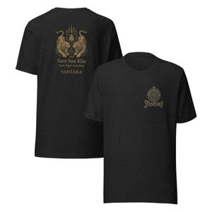 Yant Sua Khu – Thai Twin Tiger Yantra Back-Print T-Shirt | Personalized Spiritual Gift for Power, Protection & Leadership | YANTARA™