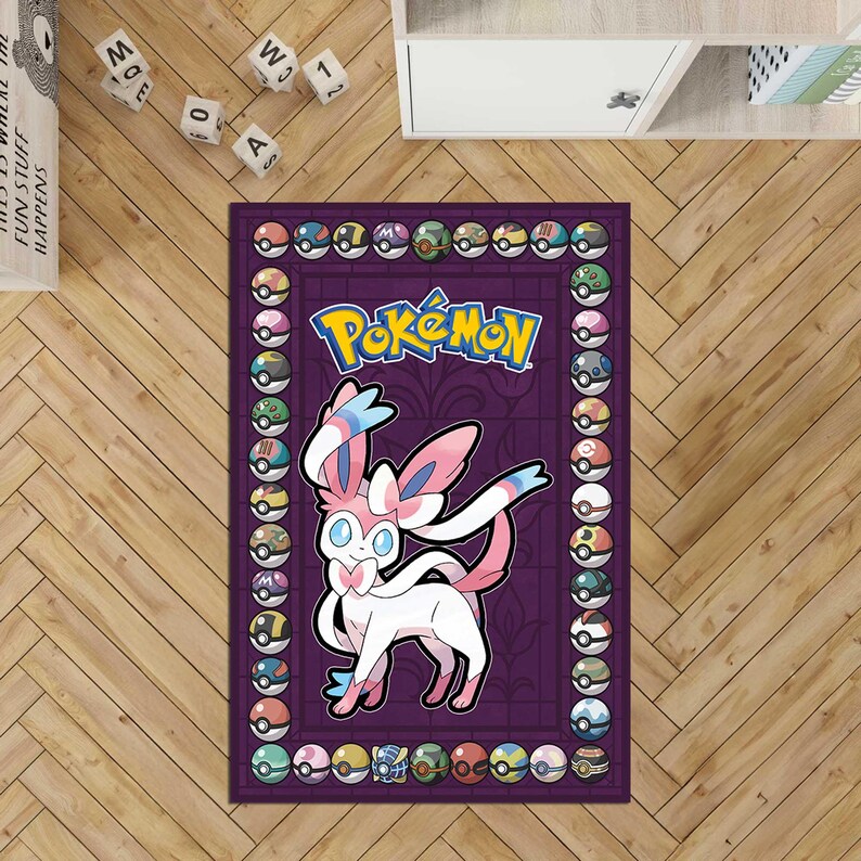 Eevee Rug, Vaporeon Rug, Espeon Rug, Sylveon Rug, Leafeon Rug, Umbreon ...