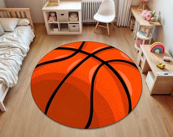 Basketball Ball Rug, Round Rug, Sports Rug, Modern Rug, Popular Rug, Custom Rug, Area Rug, Salon Rug,Living Room Rug,Popular Rug,printed rug