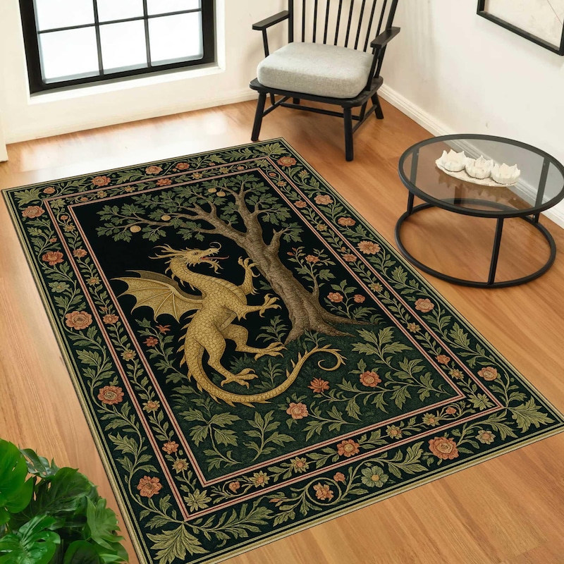 Dragon Small Rug Dragon Rug - Etsy