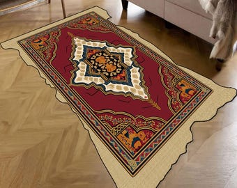 Boho Teppich Azteken: Tribal Ethno Print, Waschbar