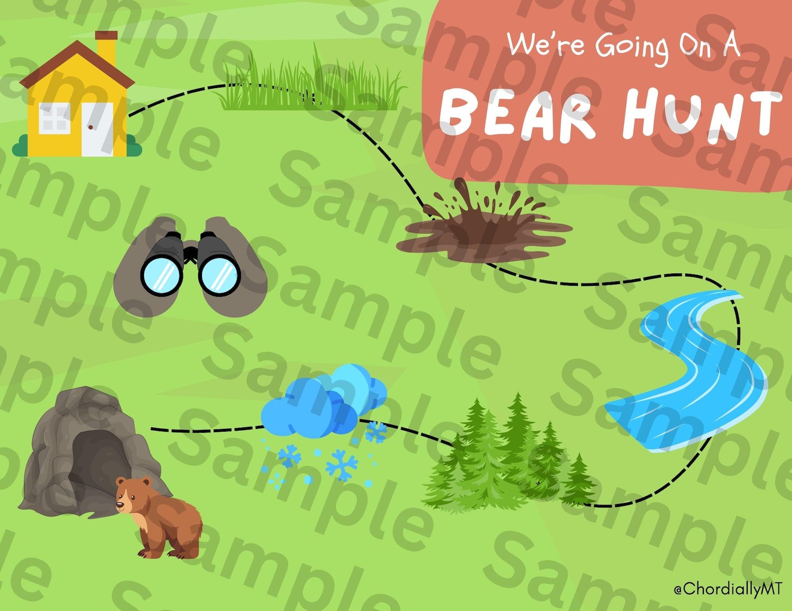 Going on a Bear Hunt Visual - Etsy