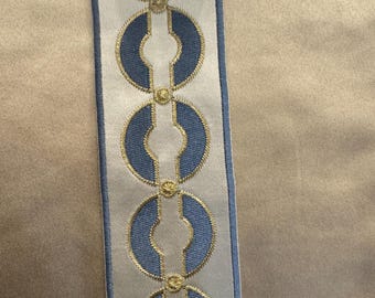 High Quality 3.5" Edge curtain Embroidery Border Tape Curtain Trim,  Curtain Border Trim, 1 yard