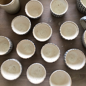 MADE TO ORDER Copita cups, Copita de Mezcal, Ceramics by Polli Pots, Rustic unique tiny cups, Handmade Tequila or Mezcal shot