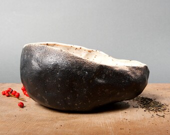 bowl unusual shape sculpture pottery unique poterie salad centerpiece decoration home polli pots handmade studio scandinavian ceramica