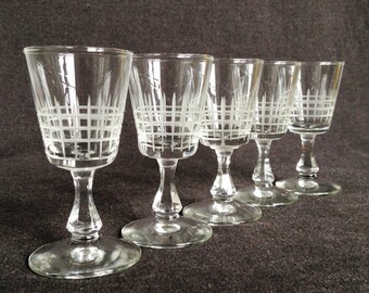 DISCOUNT Retro mini vintage glasses series. Host hostess perfect precious gift Antique drinkware barware miniature glass collection set of 5