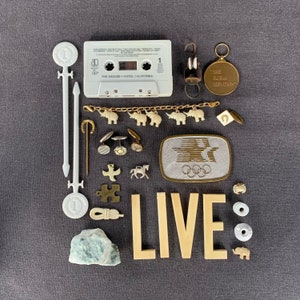 Funky white series of mismatched little treasures. Shadow box art instant collection of found things. Rescue memorabilia souvenirs