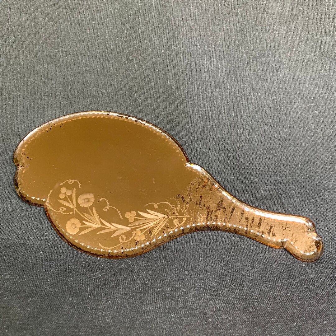 Vintage Pink Hand Mirror. Boudoir Girly Antique Home Decor. Etsy