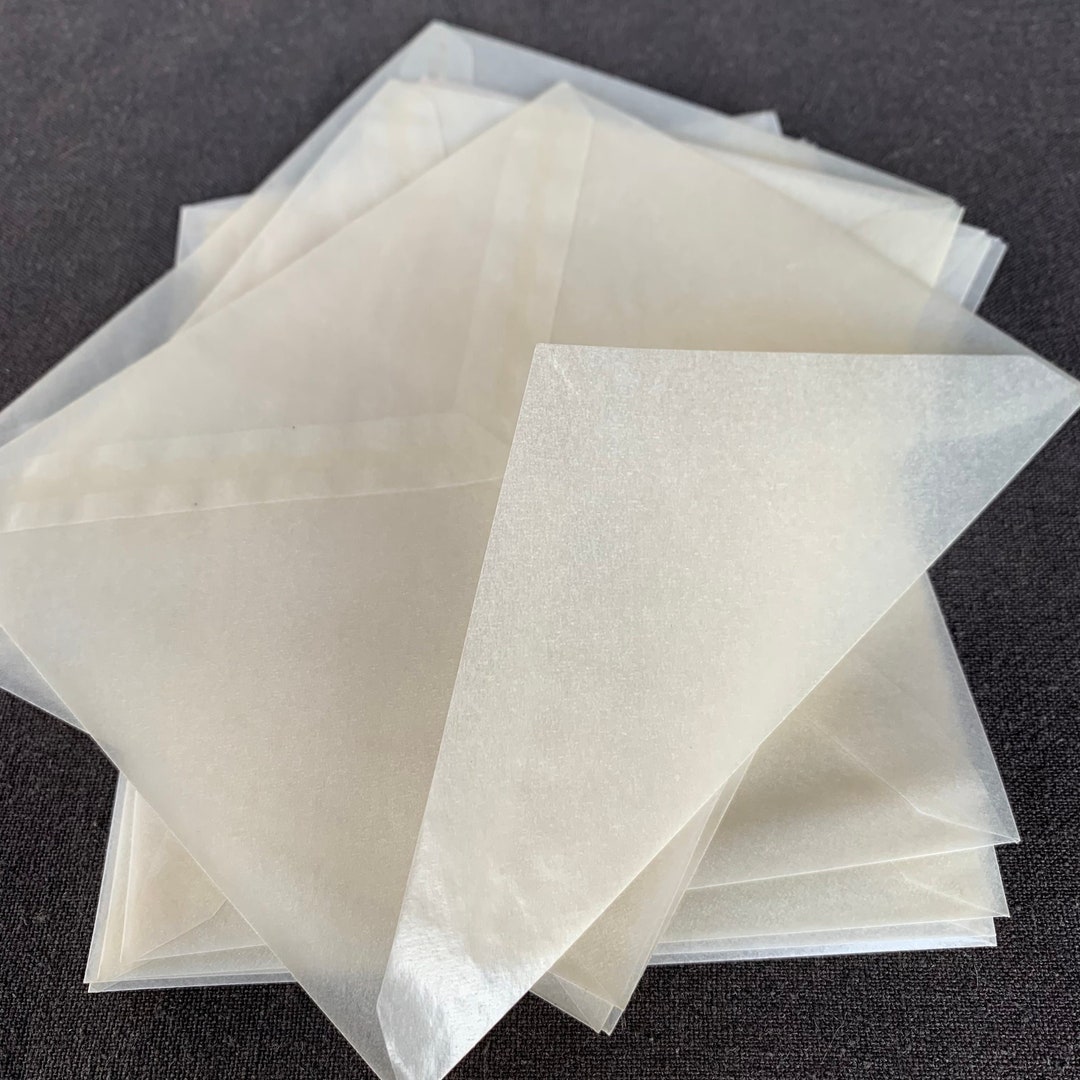 Vintage Translucent Vellum Glassine Envelopes. Mail Art Etsy