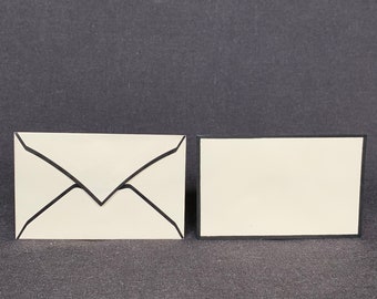 Antike Briefumschläge für gerettete Todesanzeigen mit schwarzem Rand, 10er-Set. Vintage-Briefpapier für Trauertagebücher. Mail-Art-Versorgung