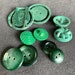 Retro Vintage Green Buttons Series. Assorted Instant Collection of ...