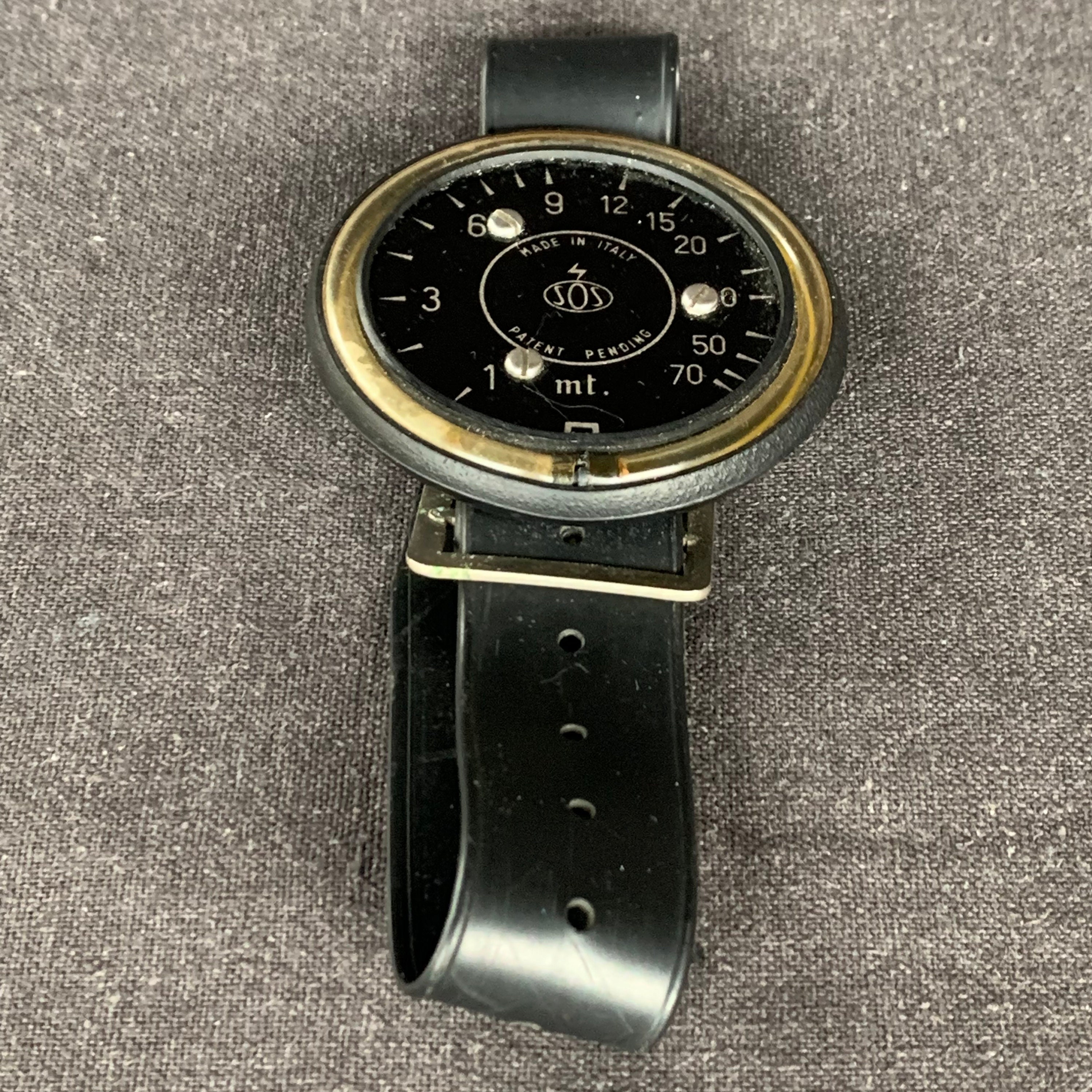 Vintage Capillary Depth Gauge. Deep Sea Diver Wrist Diving Dial. Water