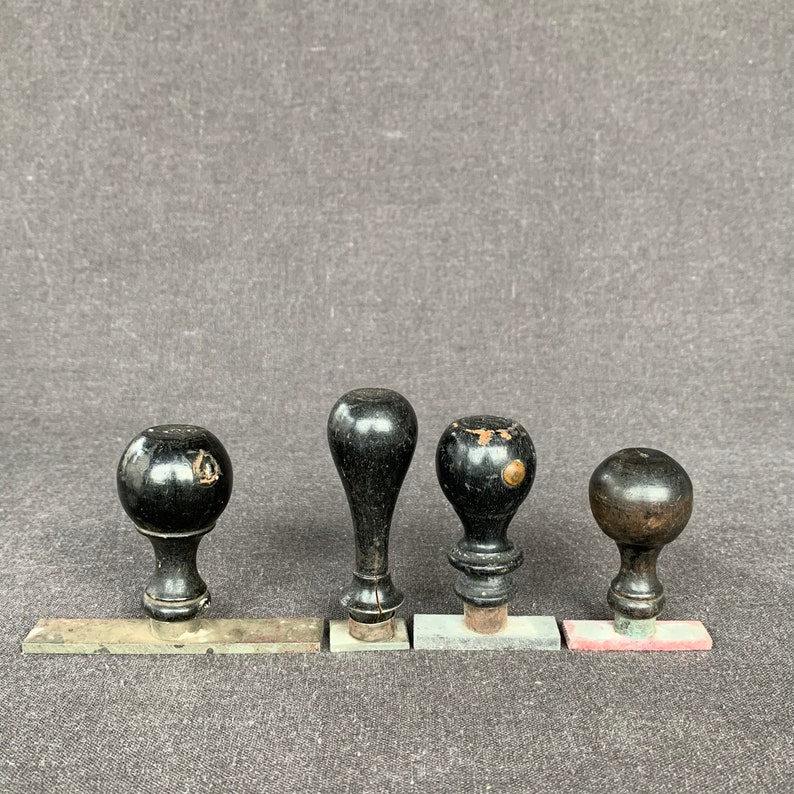 Instant Collection of 8 Vintage Black Wooden Stamps Handles. Etsy