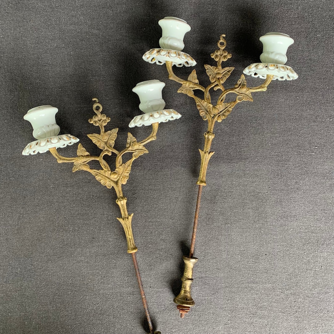Vintage Piano Candelabras Pair. Antique Candlesticks to Etsy