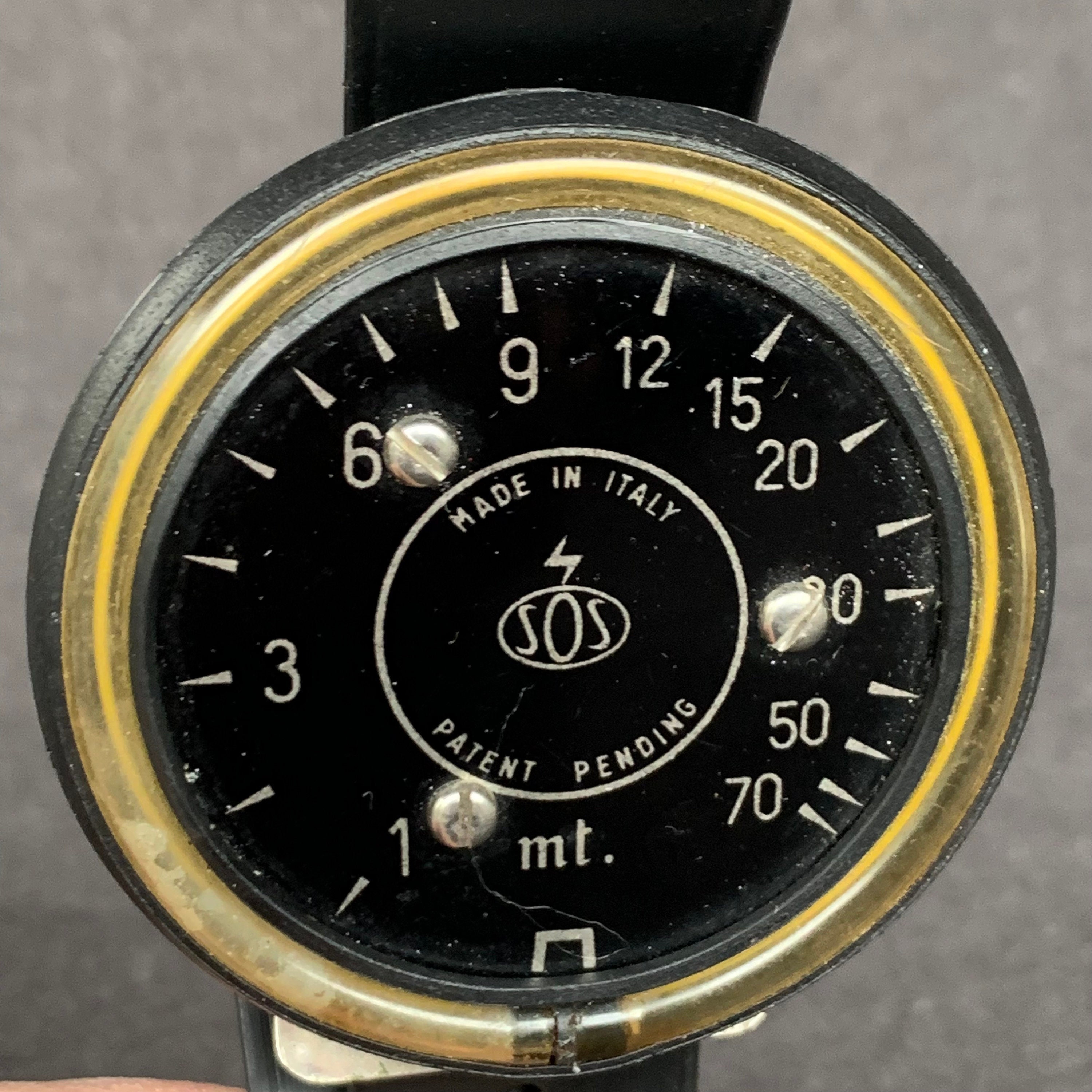 Vintage Capillary Depth Gauge. Deep Sea Diver Wrist Diving Dial. Water