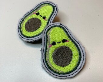 Embroidered avocado pin, pin, button