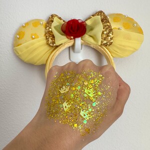 Yellow Princess Glitter Gel