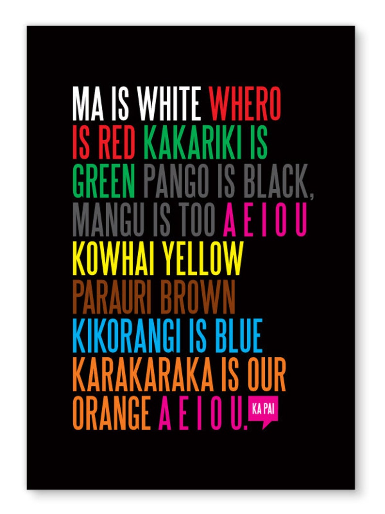 Ma is White print a New Zealand classic Large size by Erupt Prints image 1