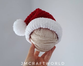 Christmas baby hat, Christmas newborn hat, christmas baby gift, baby shower gift, baby photo prop, baby Santa hat