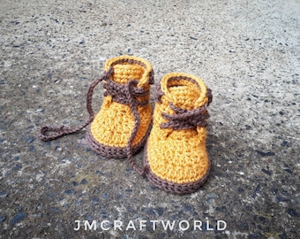 Baby work boots baby shoes baby booties baby shower gift newborn shoes baby photo prop unisex baby boots