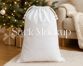 Maquette de sac du père Noël, maquette de sac de Noël, maquette de sac du père Noël