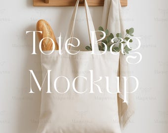 Natural Tote Bag Mockup, Shopping Bag Mockup, Cotton Bag Mock up