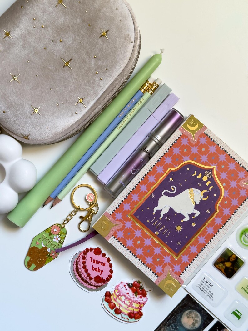 Taurus Gift Box | Zodiac Birthday Gift Set | Taurus Season Care Package | Astrology Lover Gift image 1