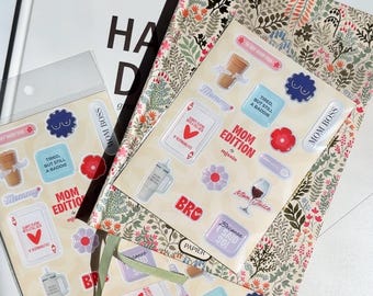 Funny Mom Epoxy Sticker Pack – Waterproof Decals for Phone, Laptop & Journal