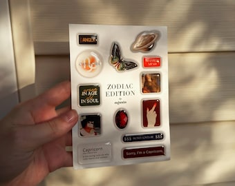 Capricorn Zodiac Sticker Set | Astrology Lover Gift