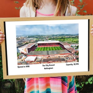 City Ground | Nottingham Forest Art Print | Football Poster | Football Stadium | Football Wall Art | A5 A4 A3 A2 A1 Sizing |