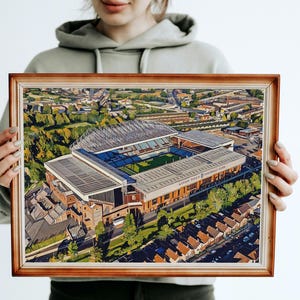 Villa Park Oil Painting Print | Aston Villa Art Print | Football Poster | Aston Villa | Football Wall Art | A5 A4 A3 A2 A1 Sizing |