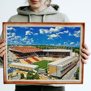 Valley Parade Oil Painting | Bradford City FC Art Print | Football Poster | Football Stadium | Football Wall Art | A5 A4 A3 A2 A1 Sizing |