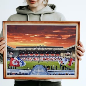 Ibrox Stadium Oil Painting | Rangers FC Art Print | Football Poster | Football Stadium | Football Wall Art | A5 A4 A3 A2 A1 Sizing |