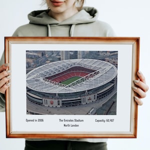 The Emirates Stadium | Arsenal Art Print | Football Poster | Football Stadium | Football Wall Art | A5 A4 A3 A2 A1 Sizing |