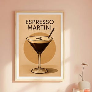 Espresso Martini Poster – Modern Cocktail Wall Art (Digital Download)