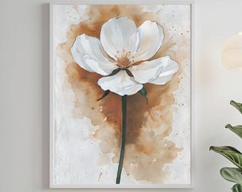Watercolor Floral Wall Art, Pastel Botanical Printable (Digital Download)
