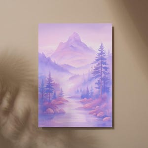 Malerische matte vertikale Poster, Wandkunst der ruhigen Natur, verträumtes Landschaftsdekor, Hauptästhetik, perfekt für Geschenke und gemütliche Räume