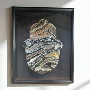 Luxuriöse gerahmte Harz Geode Hamsa - Benutzerdefinierte Kristall Wanddekoration (12x16)