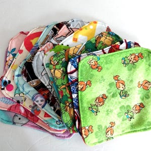Reusable Mystery 2 Pack Cloth Panty Liners, 8.5&quot; Flannel Snap Pads, Washable Eco-Friendly Pads, Zero Waste, Breathable, Daily Comfort