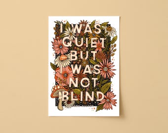 Jane Austen Quote Art Print: Floral Hand Lettered Artwork