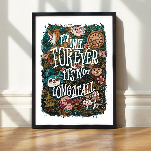 Art Print | It's Only Forever | Hand Lettered Illustration Labyrinth Print by Steph Says Hello | UNFRAMED