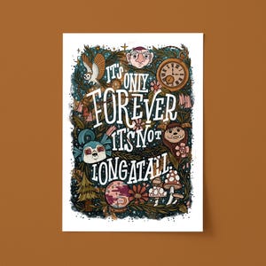 Illustrated Labyrinth Unframed Art Print. Jareth Quote Illustration 90s Movie Artwork zdjęcie 1