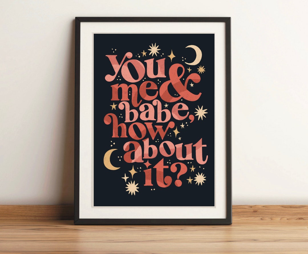 Art Print Hand Lettered Song Lyrics Illustration and Hand Lettering by