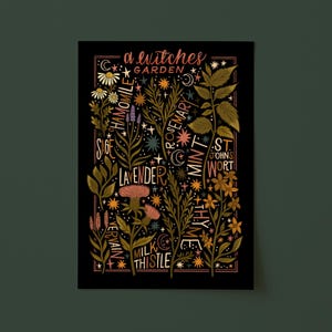 Art Print | Witches Garden Plant Chart | Botanical Illustration by Steph Says Hello | UNFRAMED