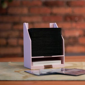 Pastel Card Caddy with Token Slot: Double/Triple Sleeved Deck Holder