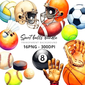 Sportball PNG Sublimationsdesign-Bundle, Sportball Png, Basketball Png, Handschuh Png, Softball Png, Baseball Png, American Football Ball Png