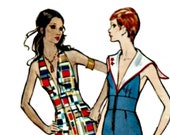 1972 Nautical Halter Jumpsuit Pattern  VOGUE 8356  UNCUT Retro Sewing Pattern Bust 34
