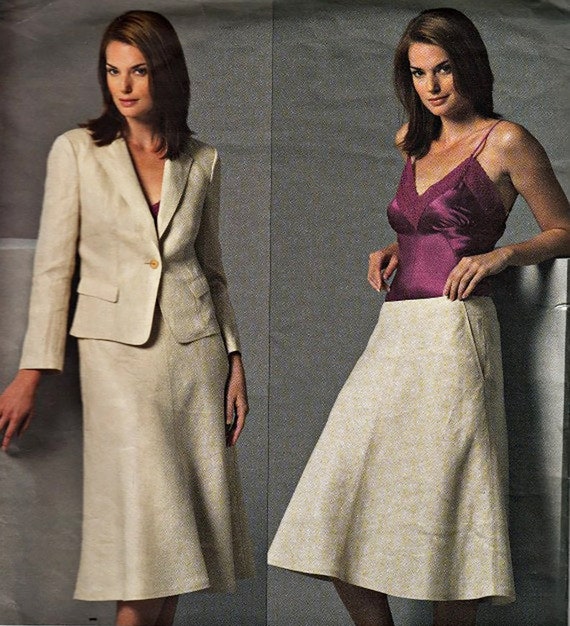 2006 Vogue Jacket and Skirt Pattern Vogue 2895 Donna Karan | Etsy