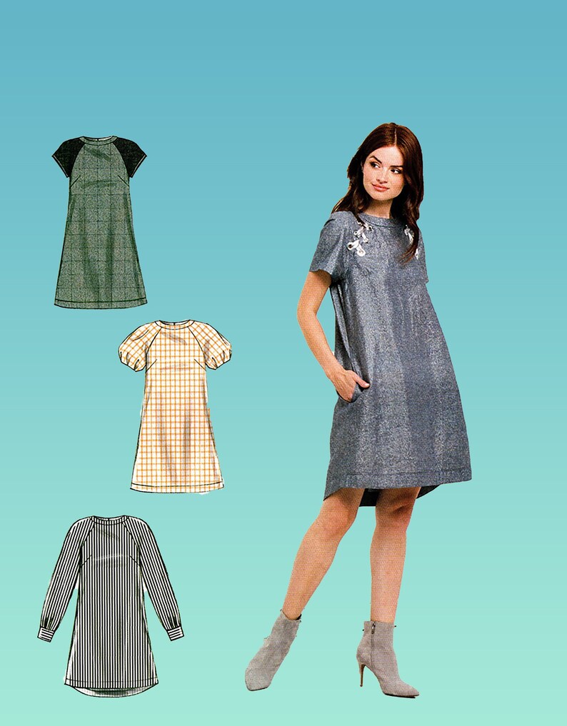 Raglan Sleeve Casual Dress Pattern Mccalls 7862 / R10059 Etsy