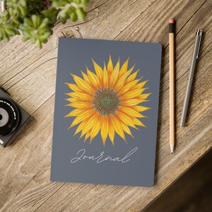Quaderno con copertina morbida a tema girasole / Quaderno floreale / Regalo per scrittori, amanti della natura, ricordo ispiratore, journaling